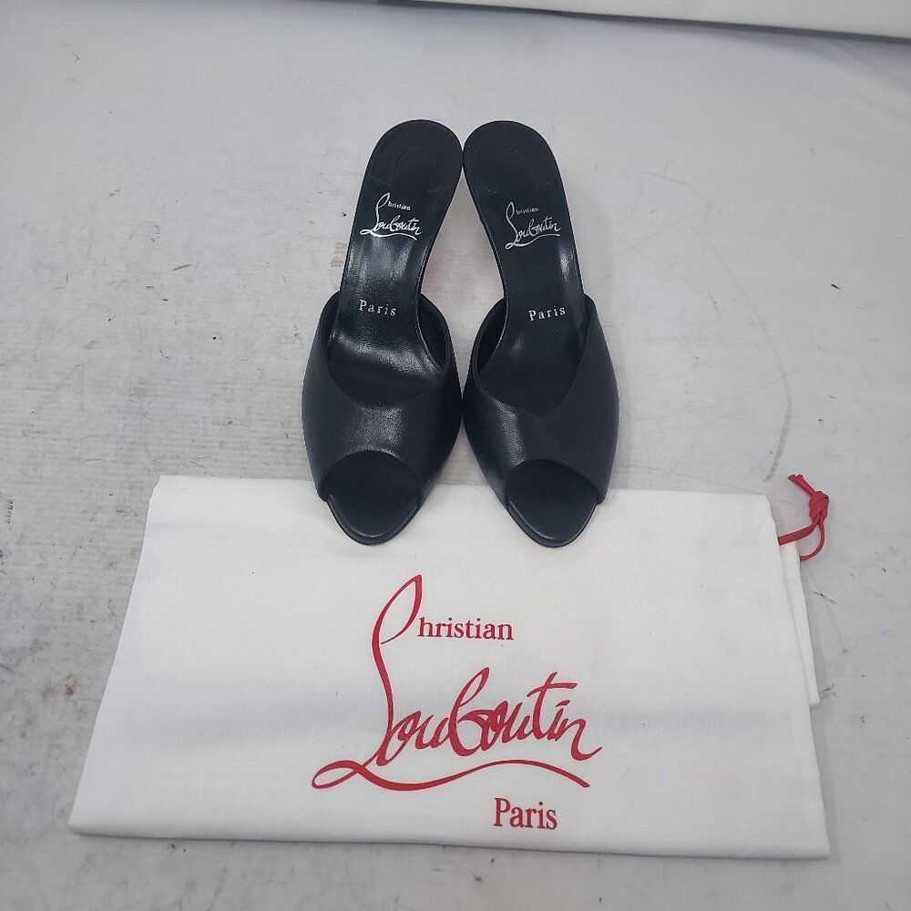 CHRISTIAN LOUBOUTIN Me Dolly Leather Black Mule Sandal - Picture 6 of 11